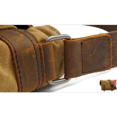 Conway™ Retro Umhängetasche Aus Gewachstem Baumwoll-Canvas – Vintage Messenger Bag Mit Laptopfach