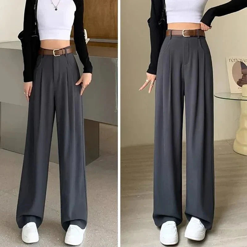 Aimie Hochtaillierte Hose mit Weitem Bein