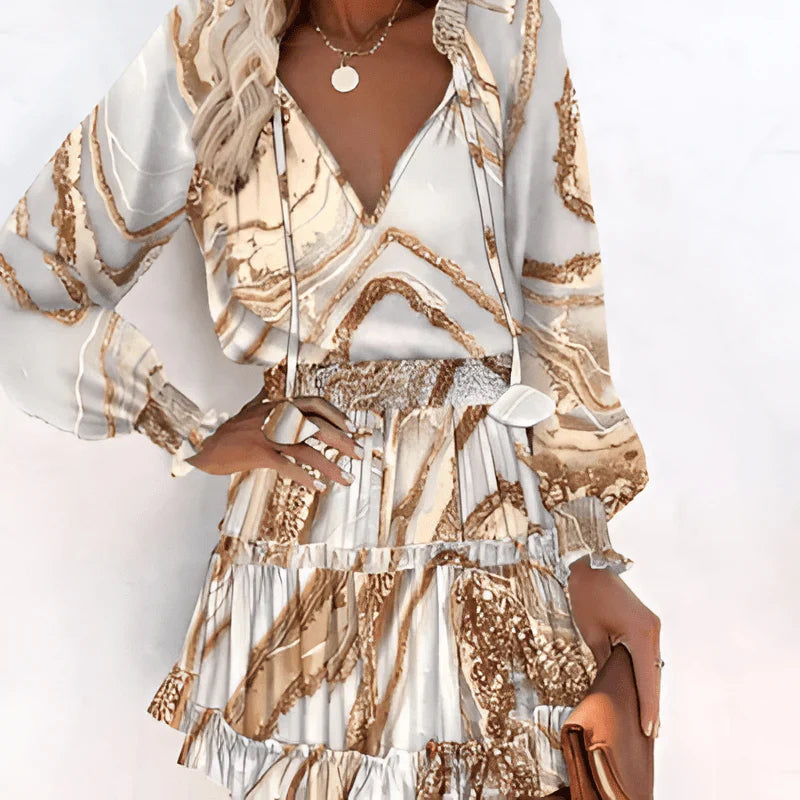 Heilin – Stilvolles Kleid mit lebendigem Print