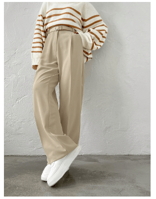 Audra Weit Geschnittene Hose