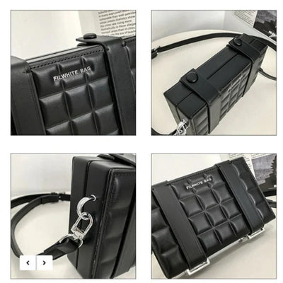 Blake Boxförmige Umhängetasche für Damen – Kompakt, Verstellbarer Gurt, Schwarz von Fadenburg