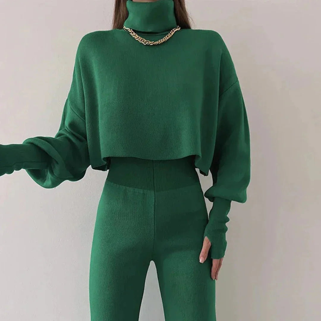 Caitronia Rollkragenpullover und Hosenset