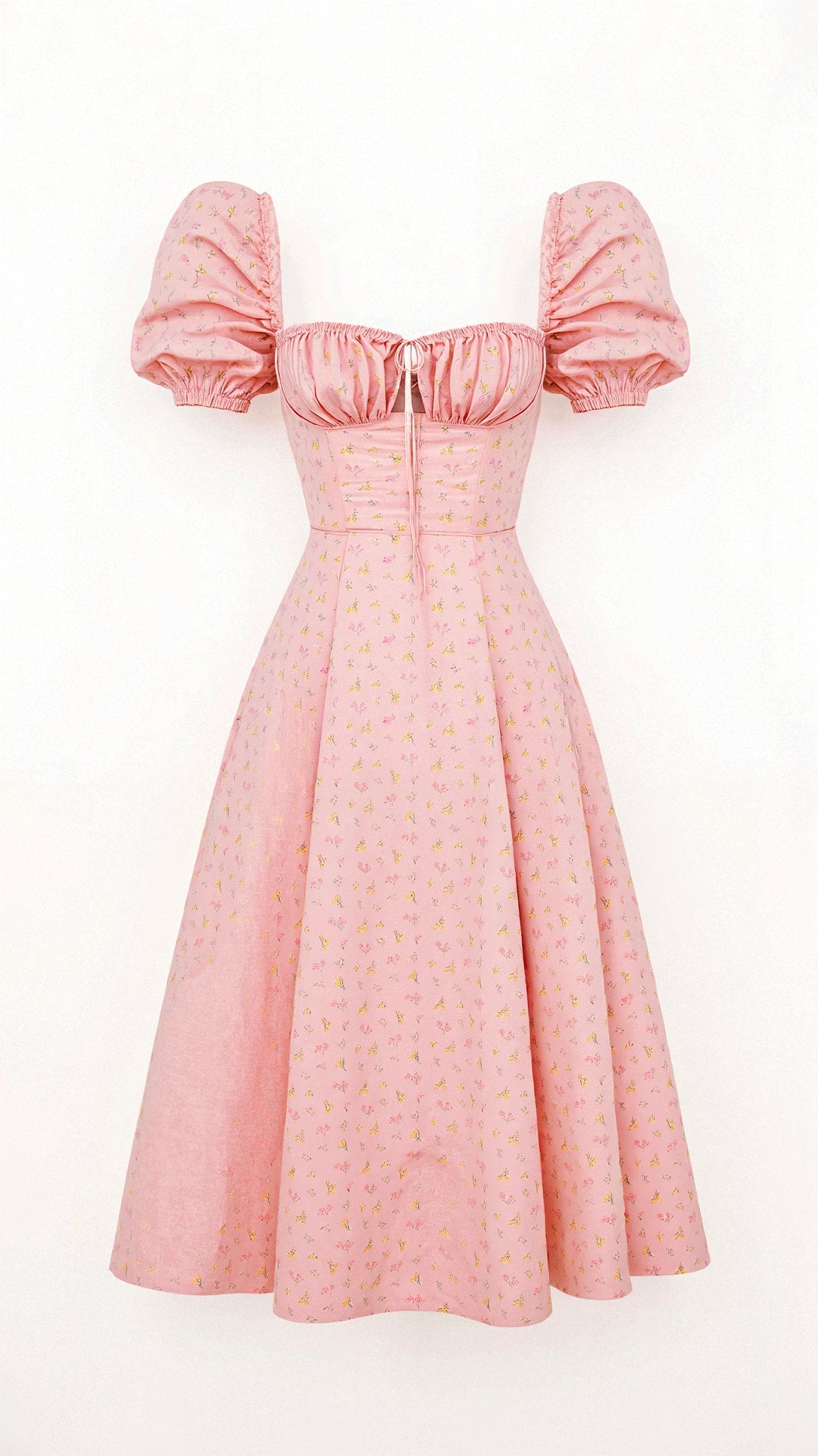 Daniela Midikleid mit quadratischem Halsausschnitt