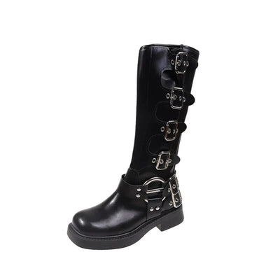 Darcie Kniehohe Gothic-Stiefel