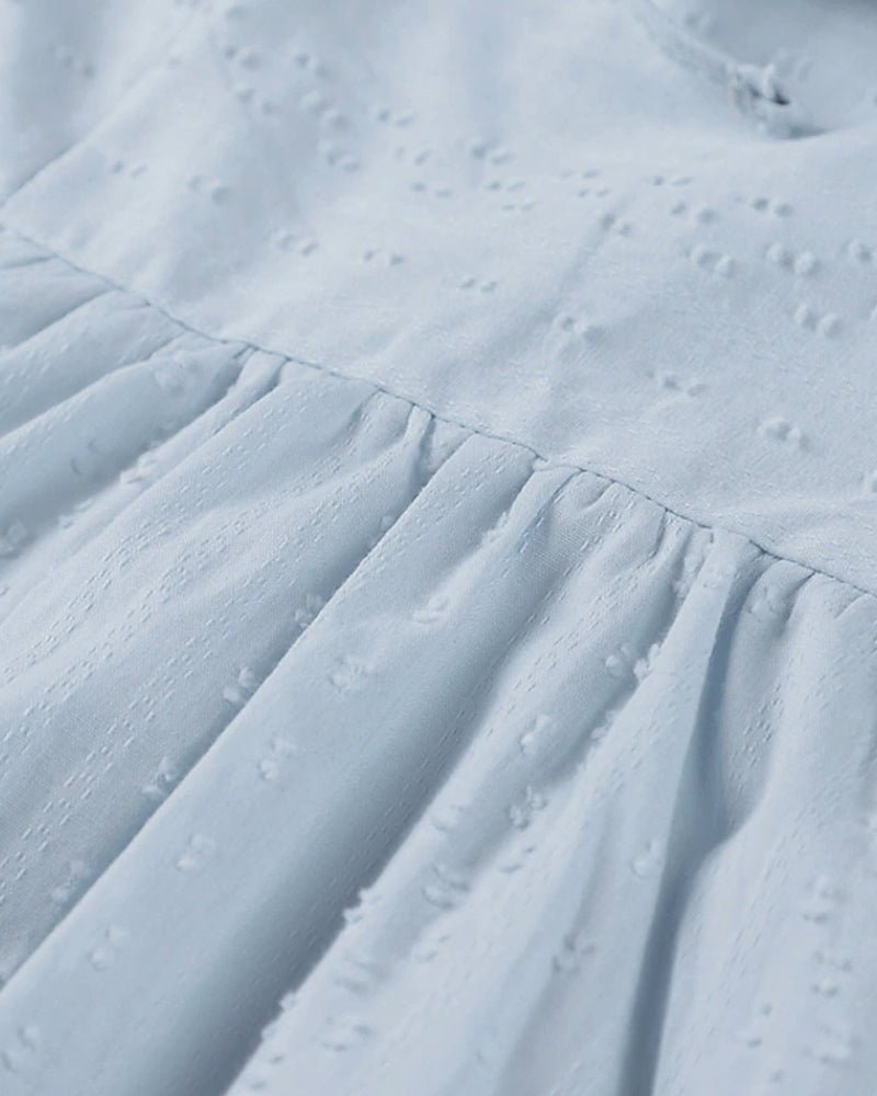 Chloé – Leichtes Strandkleid mit V-Ausschnitt und 3/4-Ärmeln