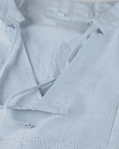 Chloé – Leichtes Strandkleid mit V-Ausschnitt und 3/4-Ärmeln