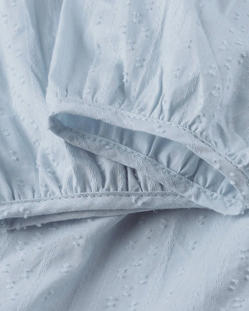 Chloé – Leichtes Strandkleid mit V-Ausschnitt und 3/4-Ärmeln