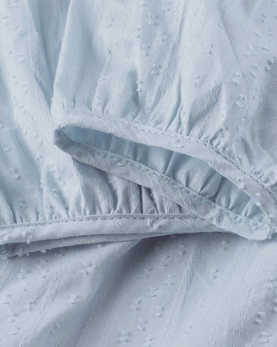 Chloé – Leichtes Strandkleid mit V-Ausschnitt und 3/4-Ärmeln