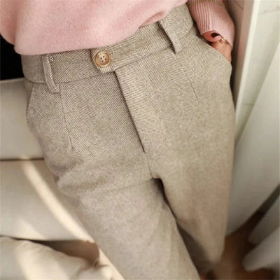 Halley Tweed-Hose mit Hoher Taille