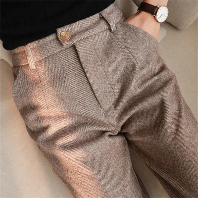 Halley Tweed-Hose mit Hoher Taille