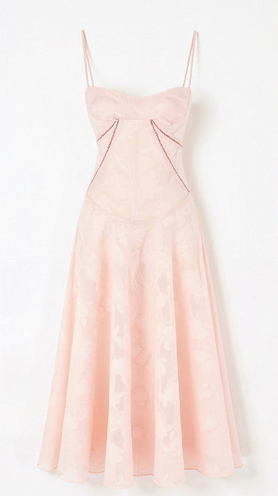 Hannah Floral Transparentes Maxikleid