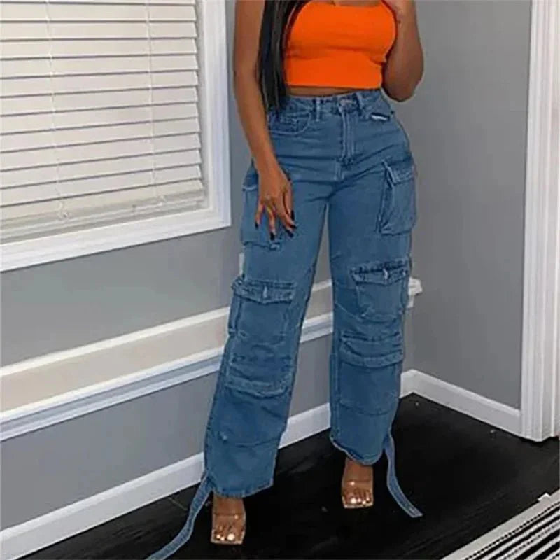 Ines Streetwear-Jeans mit Weitem Bein