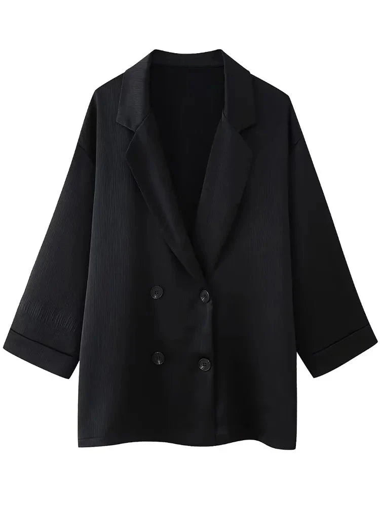 Trixia Lose Blazer und Hosen-Set