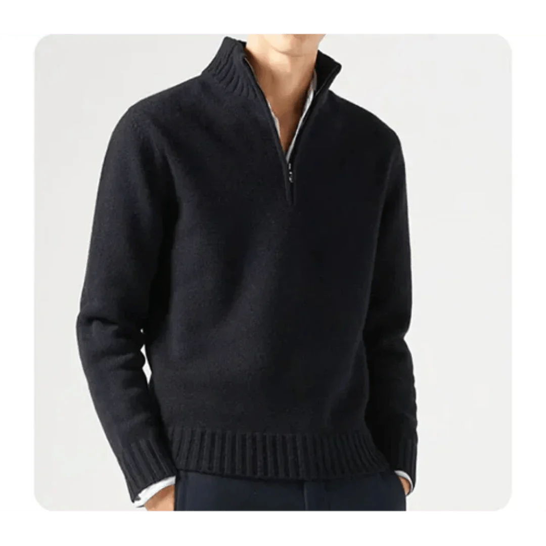 Wade Rollkragenpullover mit Halbem Reißverschluss