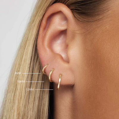 Einzelner Huggie (8mm) | Gold