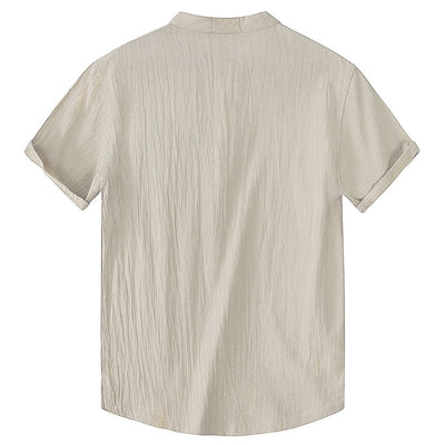 Atmungsaktives Leinenhemd mit kurzen Ärmeln