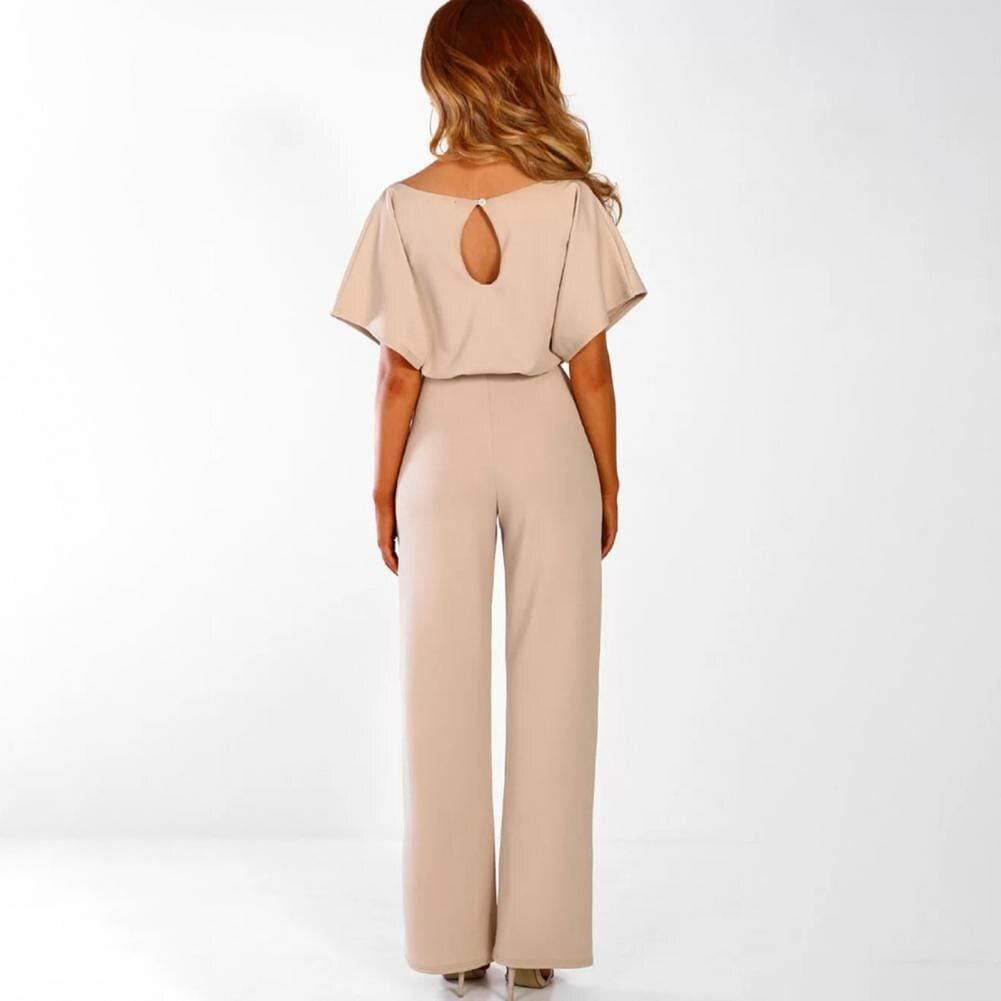 Solider langer Overall mit Bindeband in der Taille