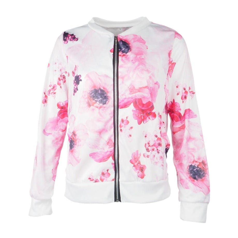 Bomberjacke mit floralem Motiv