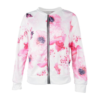 Bomberjacke mit floralem Motiv