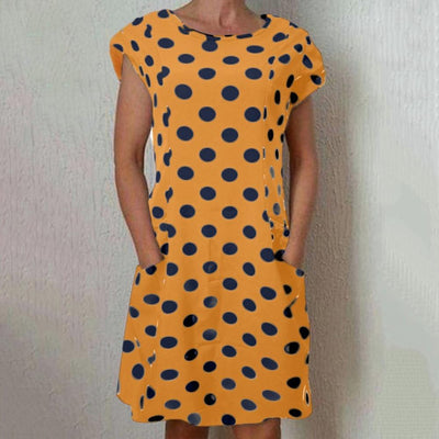 Angeline - Kurzärmeliges Kleid mit Polka Dot