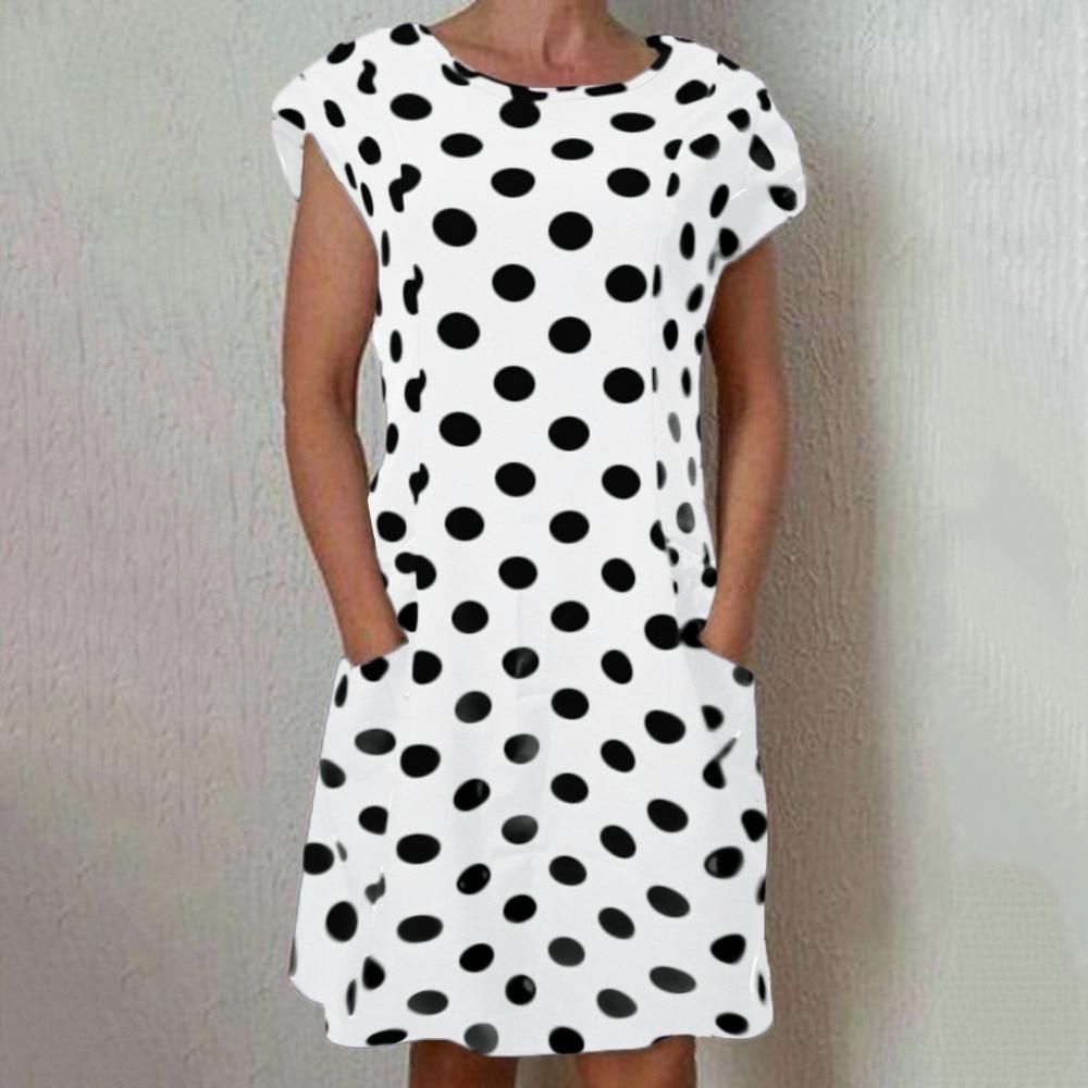 Angeline - Kurzärmeliges Kleid mit Polka Dot