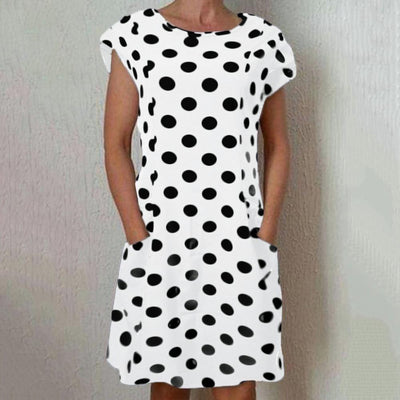 Angeline - Kurzärmeliges Kleid mit Polka Dot