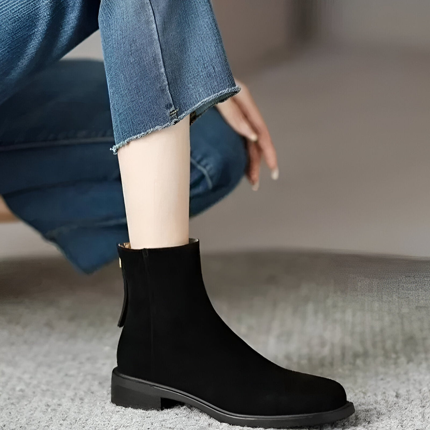 Haralda | Elegante Retro Braun Ankle Boots