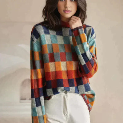 Rumänien – Couture-patchwork-rollkragenpullover
