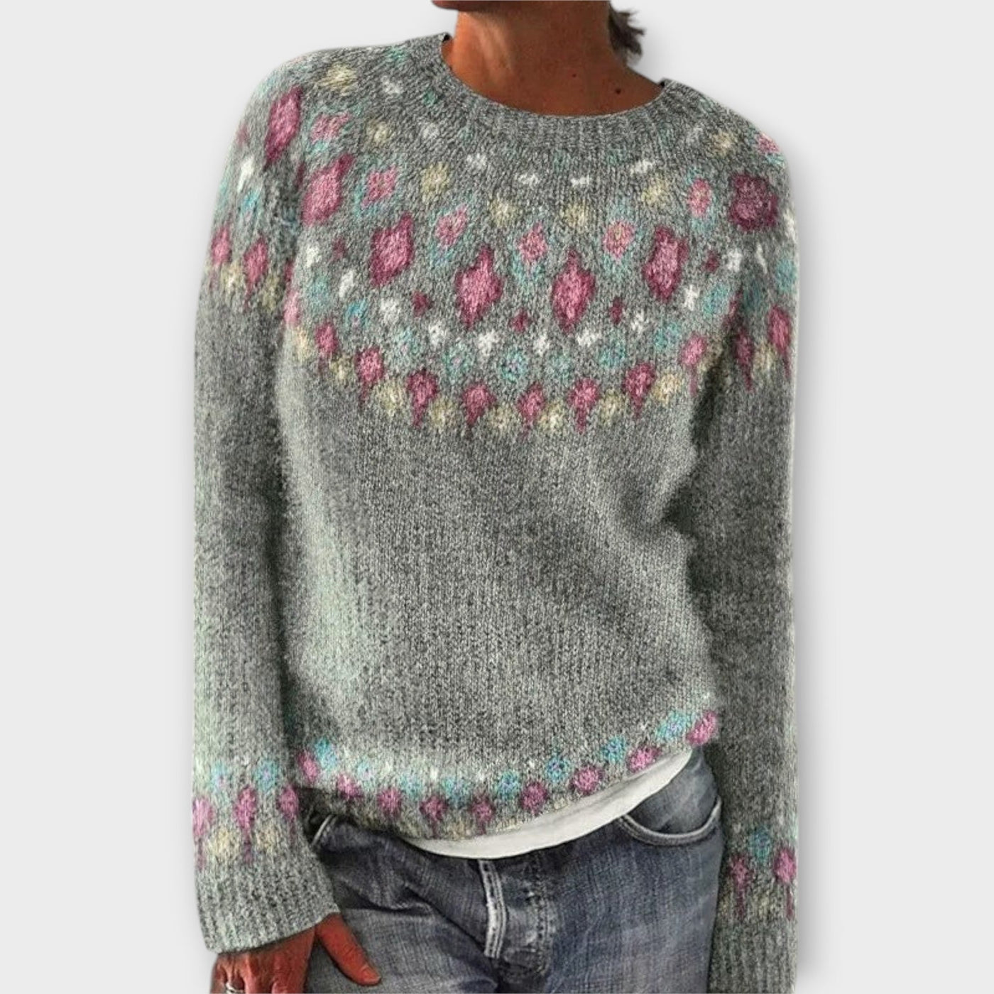 Fiona | Warmer Strickpullover mit Muster