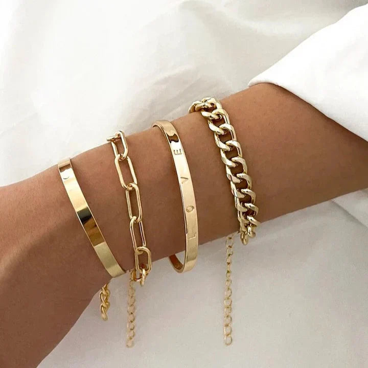 Elan Mercer Armbandset | Gold