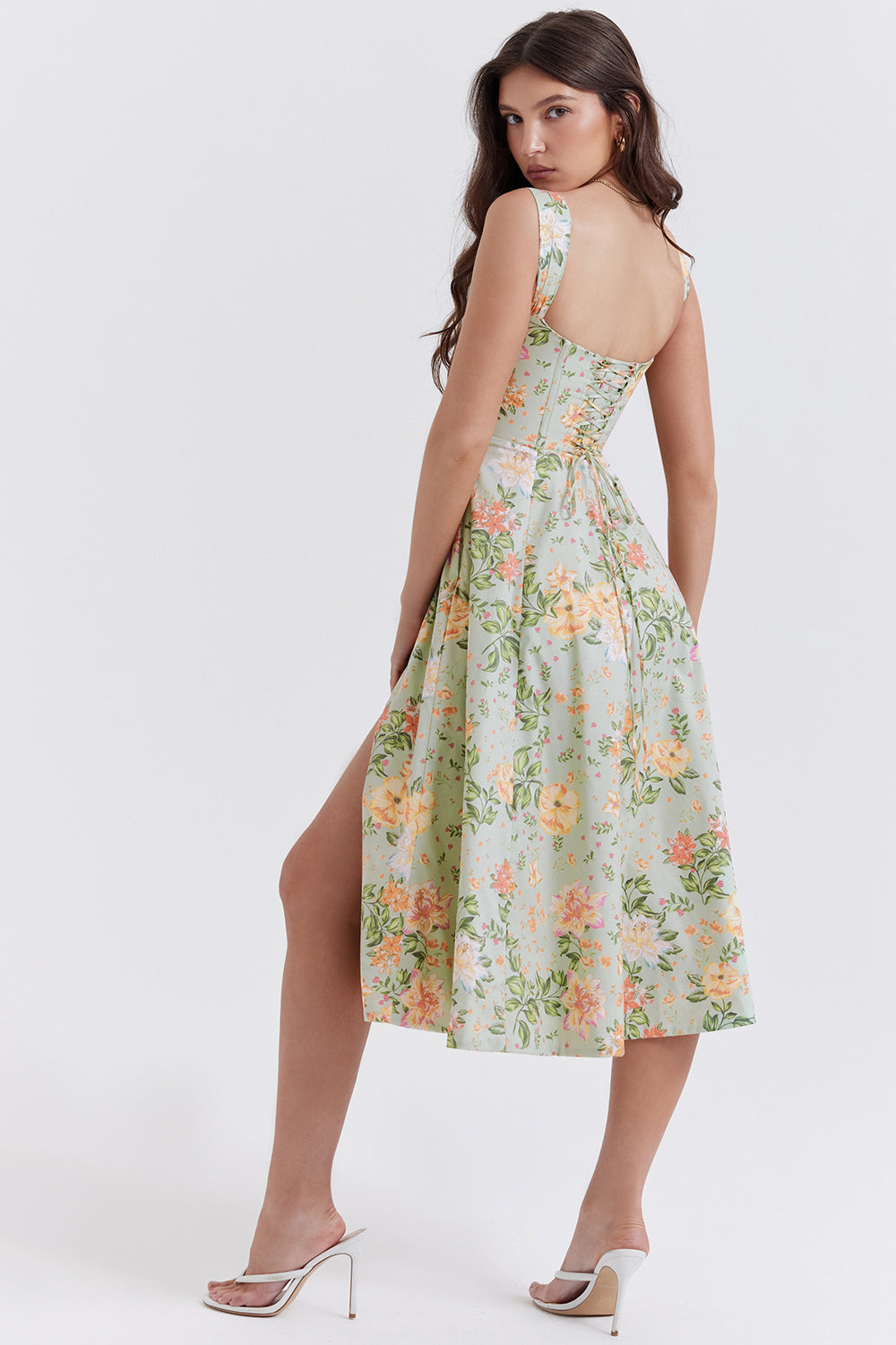 Geblümtes Midi-Sommerkleid