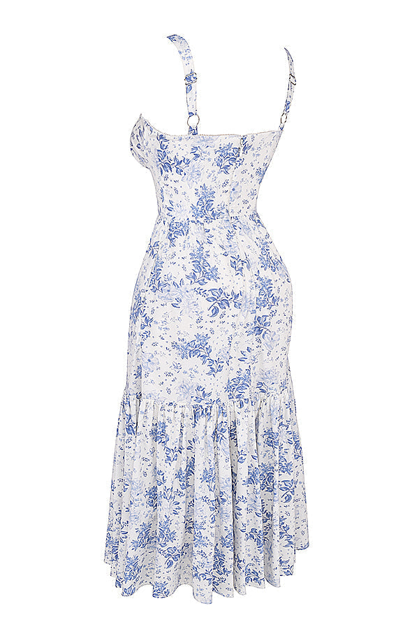 Geblümtes Midi-Sommerkleid