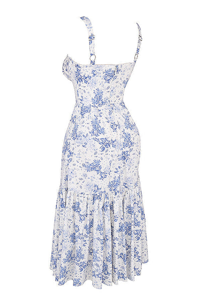 Geblümtes Midi-Sommerkleid