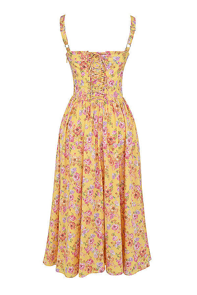 Geblümtes Midi-Sommerkleid