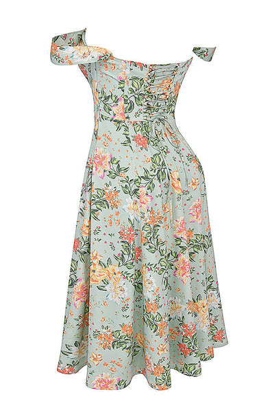Geblümtes Midi-Sommerkleid