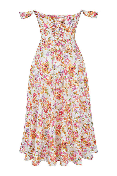 Geblümtes Midi-Sommerkleid