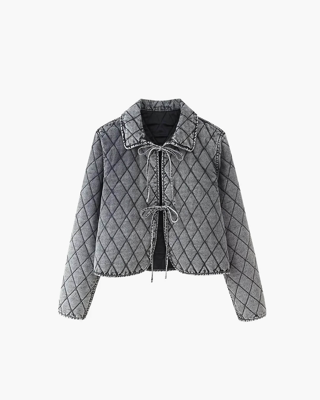 Rafaela | Kurze karierte Jeansjacke für Damen