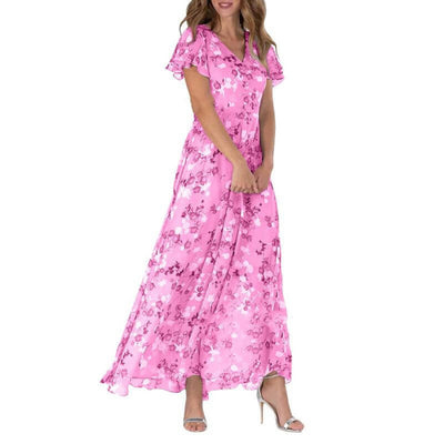 Amélie – Sommerliches, formelles Blumen-Maxikleid für elegante Anlässe