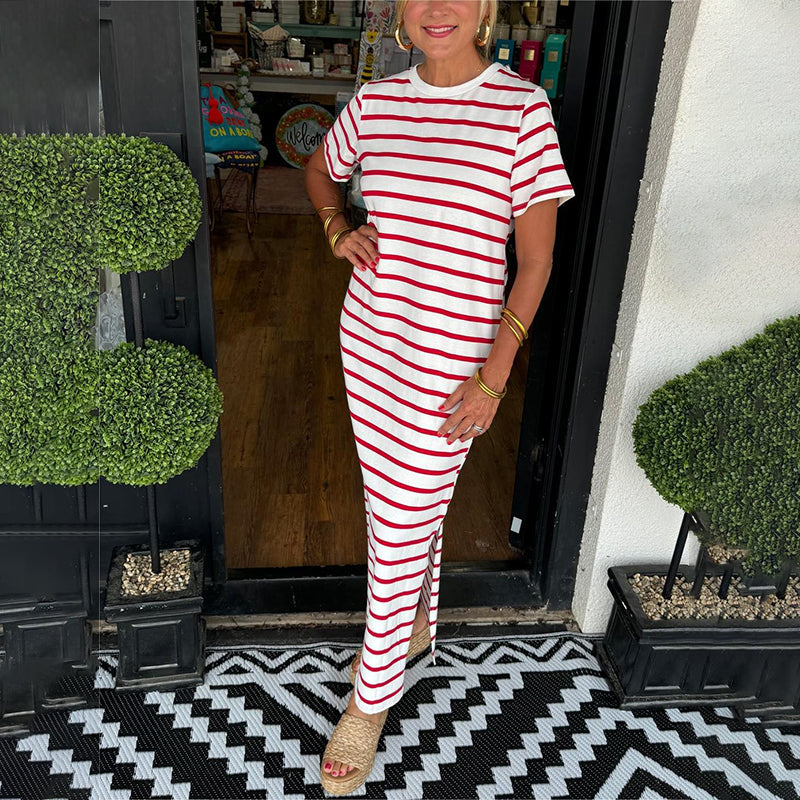 Sara-liv™ - Gestreiftes Maxikleid