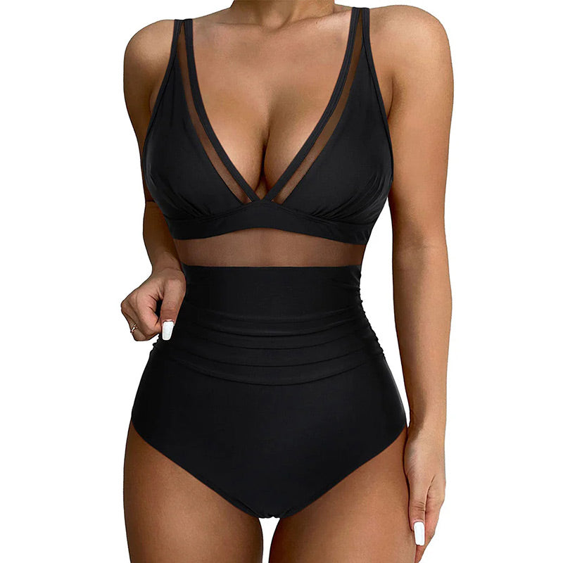 🩱Heißer Verkauf 49% OFF👙Mesh Bauch Kontrolle Badeanzug