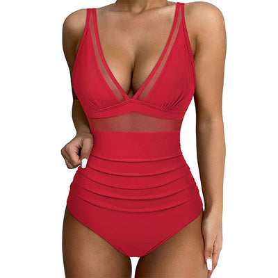 🩱Heißer Verkauf 49% OFF👙Mesh Bauch Kontrolle Badeanzug