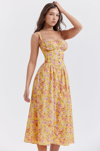 Geblümtes Midi-Sommerkleid