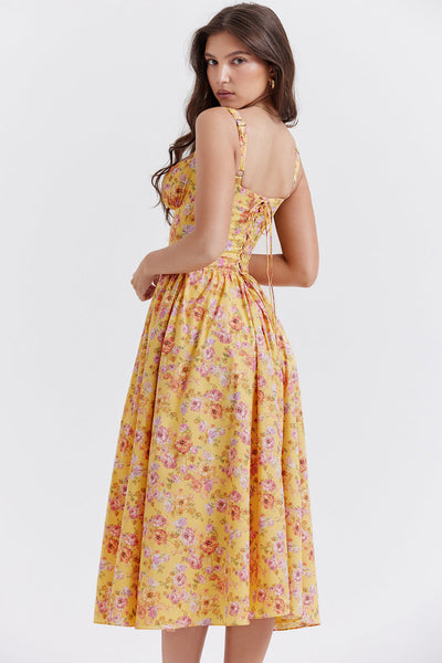 Geblümtes Midi-Sommerkleid