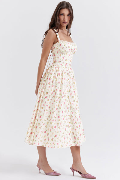 Geblümtes Midi-Sommerkleid