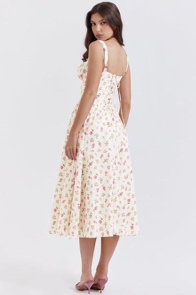 Geblümtes Midi-Sommerkleid