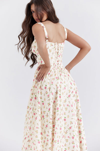 Geblümtes Midi-Sommerkleid