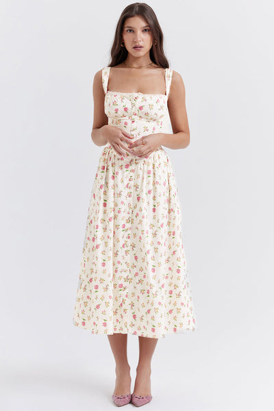 Geblümtes Midi-Sommerkleid