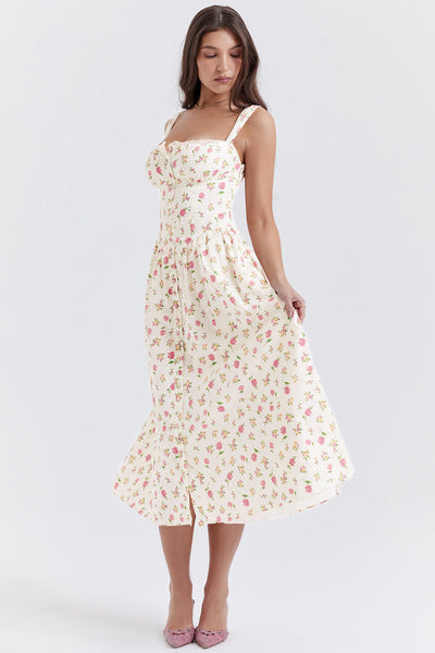 Geblümtes Midi-Sommerkleid