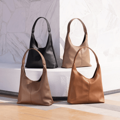 Zeitlose vegane Lederhandtasche