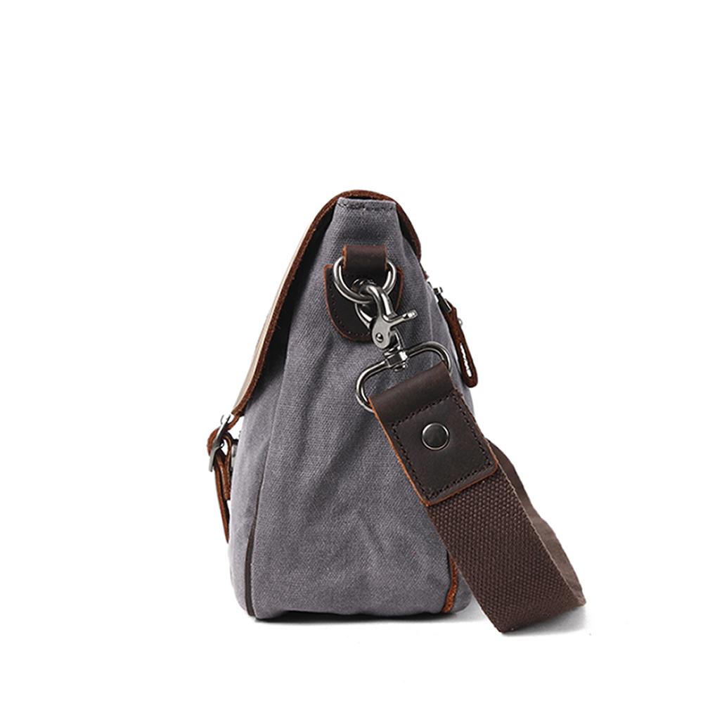 Bregenz™ - Handgefertigte Vintage Crossbody Tasche aus Wachsgeschichtetem Baumwoll-Canvas & Leder